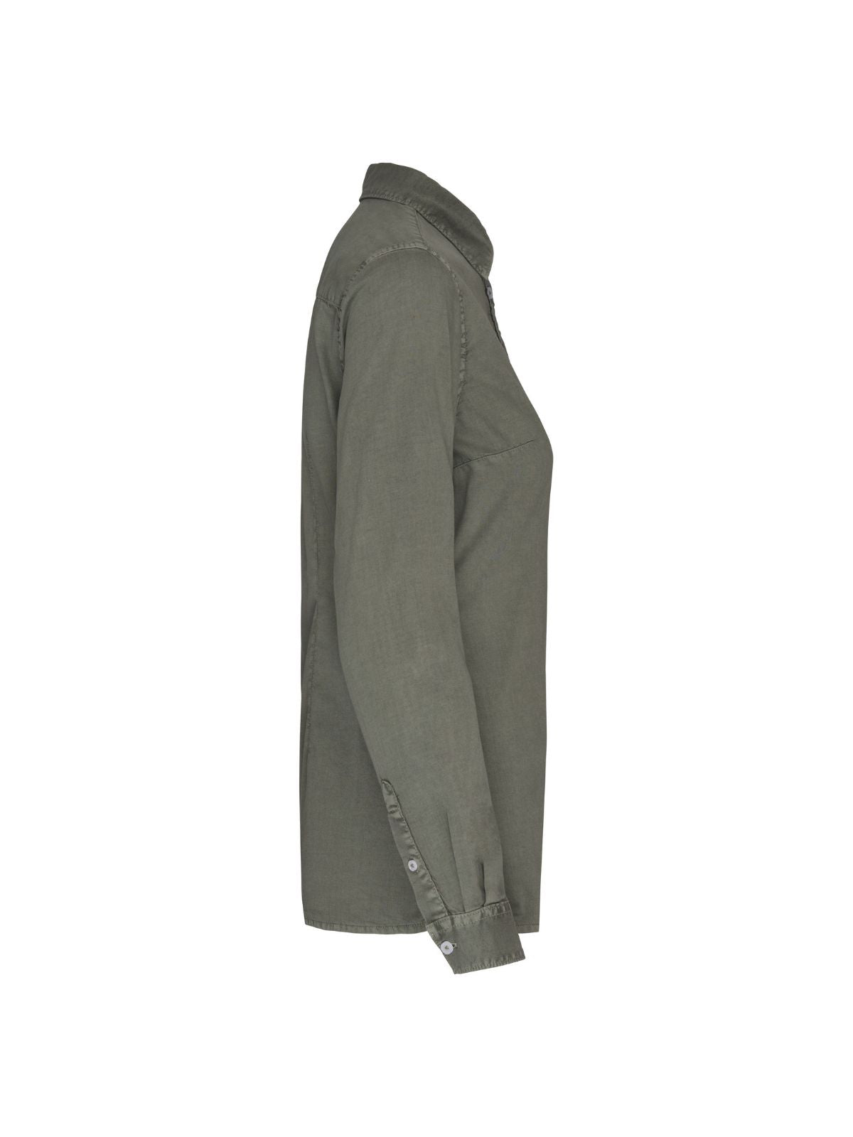 Damen Bluse Washed Pale Khaki