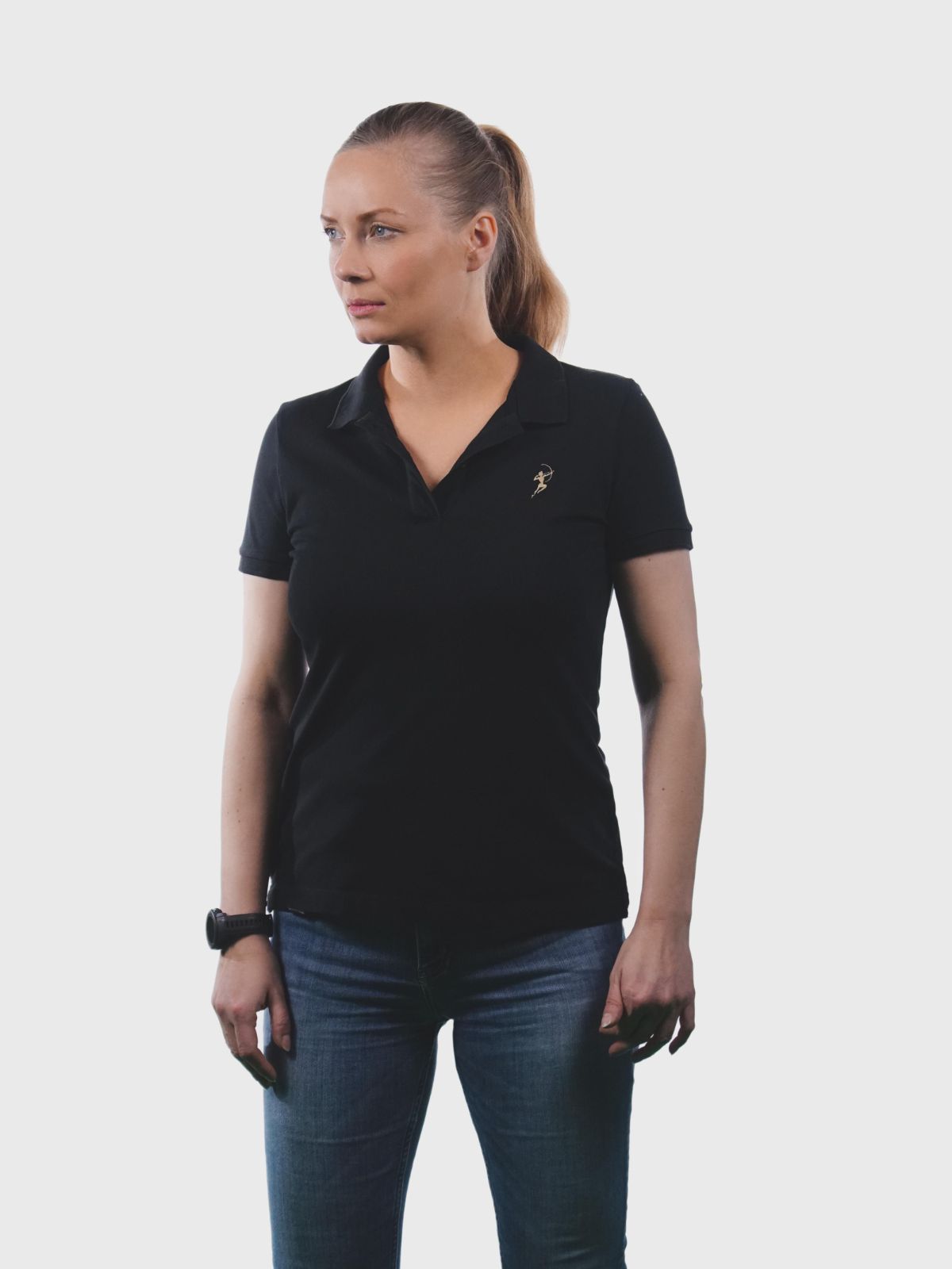 Damen Polo Black