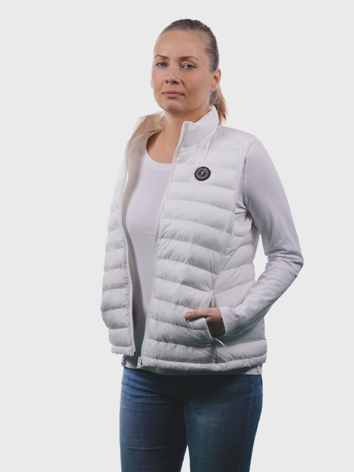 Damen- Steppweste Off White