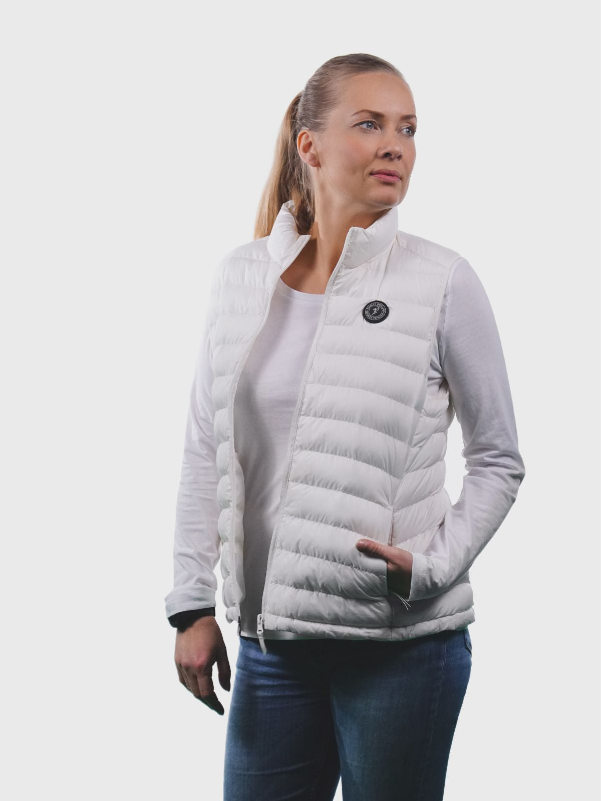 Damen- Steppweste Off White
