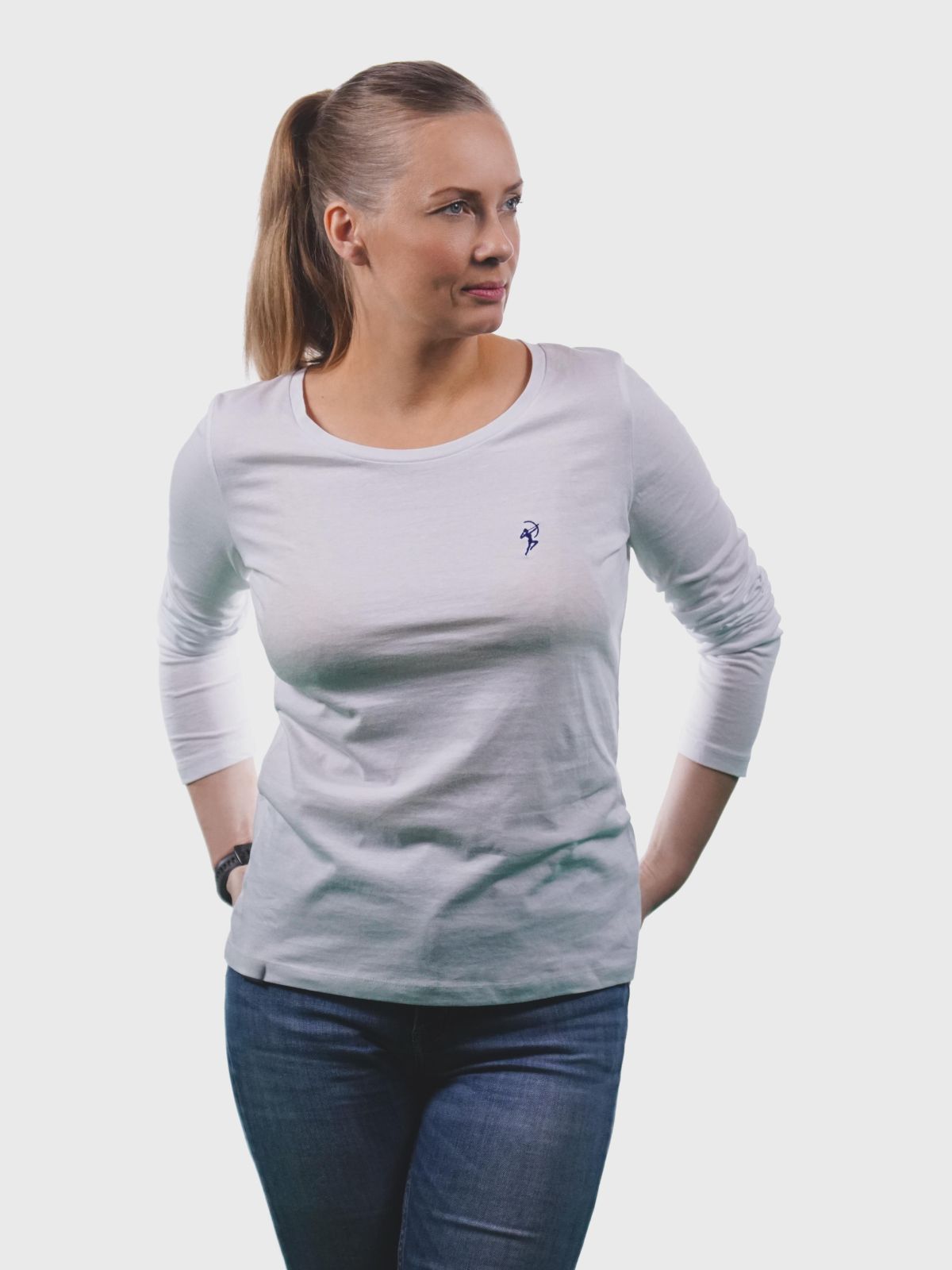 Damen Long Sleeve T-Shirt White