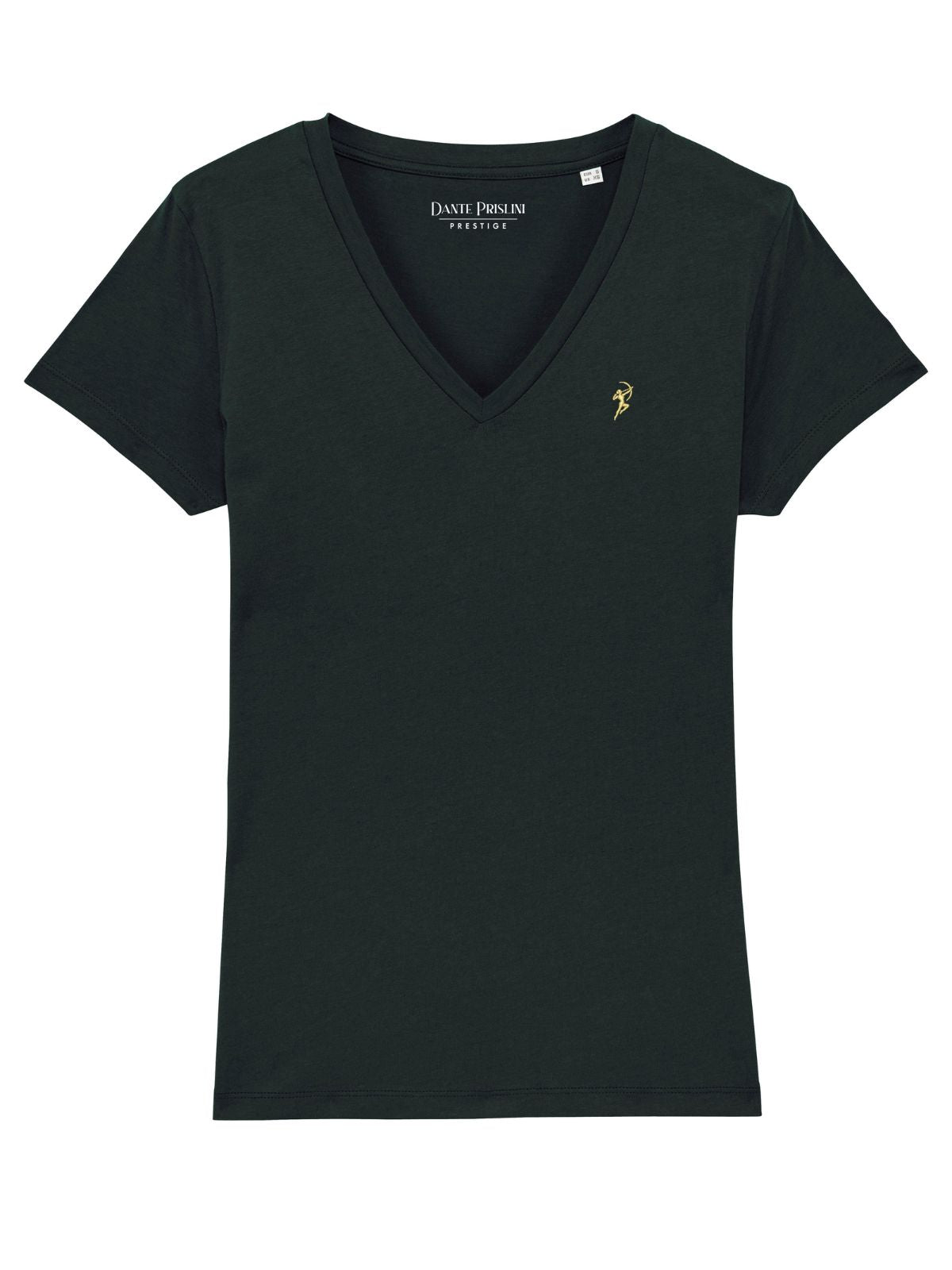 Damen T-Shirt V-Neck Black